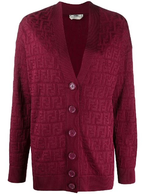 fendi red cardigan|fendi cashmere cardigan.